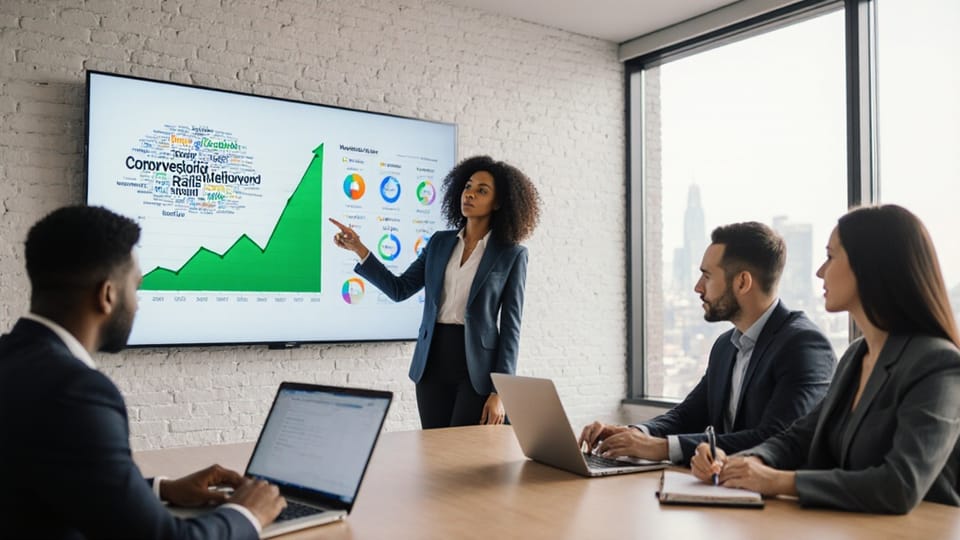 Time da E-Koncepto em reunião de planejamento estratégico